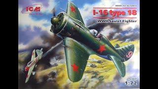 WHATS IN THE BOX. ICM 72072, 1/72; POLIKARPOV I-16 TYPE 18, TO BE PAINTED FINNISH. KIT REVIEW 151.