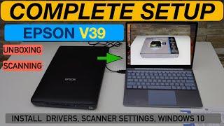 Epson V39 Scanner Setup, Unboxing, Install Drivers, Scanning Review, Windows Setup video.