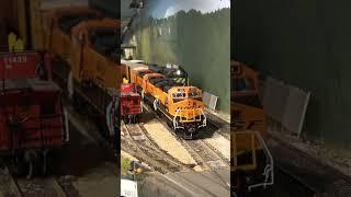 BN ALco C-424 leads two EMD F-units #hoscale #modelrailroad #huntercolemansalcochallenge  #train