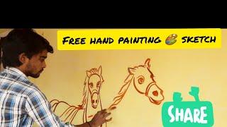 free hand painting  skech by Ajmer Alam ️