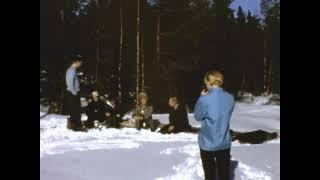 Utflykt på skidor i skogen utanför Bjurholm våren 1967