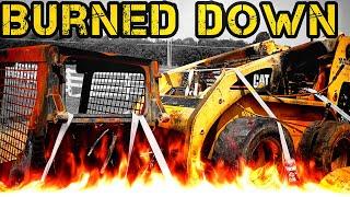 BUYING a BURNED CAT Skid Steer With A Perfectly Good Engine