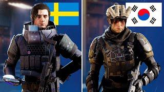 Rainbow Six Siege - All Operators Nationality (Updated)