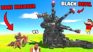 BONE BREAKER vs BLACK DEVIL in Animal Revolt Battle Simulator with SHINCHAN and CHOP