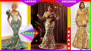 Latest Ankara Long And Maxi Gown Styles for 2024| African Fashion Prints| Ankara Asoebi Dress