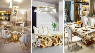 Golden and White Elegant Dining Designs