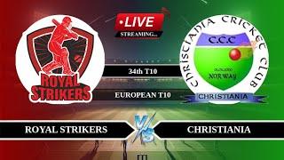 Live: RST vs CHR 34th T10 Live | European T10 Live Score | Royal Strikers vs Christiania Live