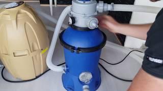 Lay-Z-Spa  Filters  water using  a sand filter for the pool