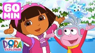 Dora the Explorer Snow & Winter Rescues! ️  1 Hour | Dora & Friends