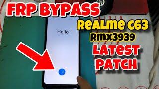 Realme C63 RMX3939 FRP Bypass Android 14 Latest Security Patch