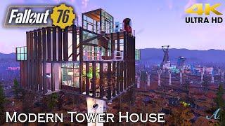 Fallout 76 - Modern Tower House w/ tutorial in 4K