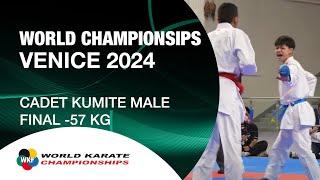 CADET KUMITE MALE -57 KG FINAL | World Cadet, Junior Karate & U21 Championships | WKF