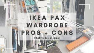 IKEA PAX Wardrobe Pros and Cons | Walk in wardrobe tour!