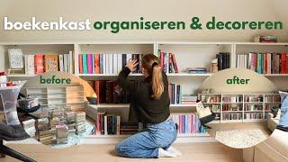 mijn boekenkasten organiseren en decoreren voor kerst!  | bookmas dag 3