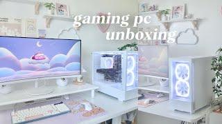 unboxing my gaming PC ️ desk setup | nzxt player one prime, rtx 4060Ti