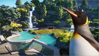  King penguin habitat with waterfalls | BjørgvinFjord Zoo | Planet Zoo | speedbuild 