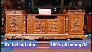 Kệ tivi cột nho Hương Đá | Đồ gỗ cao cấp Văn Dung
