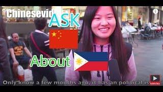 What Chinese think of Philippines |Ask Chinese about Filipino|Street interview