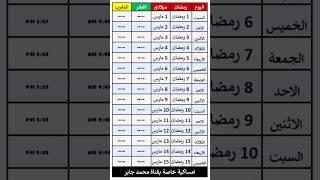 تعرف على موعد اذان المغرب والفجر اليوم | امساكية شهر رمضان 2025