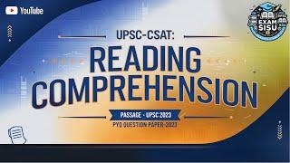 Reading Comprehension CSAT | Part 2 | UPSC Prelims 2023 | CSAT Simplified | UPSC IAS #upscaspirants