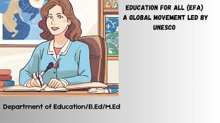 EFA,Education for all 6 goals,UNESCO