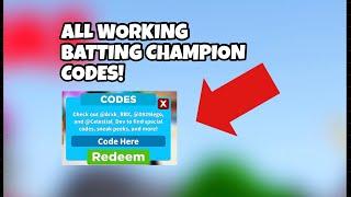 ALL WORKING BATTING CHAMPION CODES!