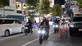 [4K] Japanese Bike Gang in Shibuya, Tokyo (Shibuya Halloween 2023)