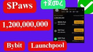 ተጀመረ $Paws Launch pool on Bybit1,200,000,000/how to claim
