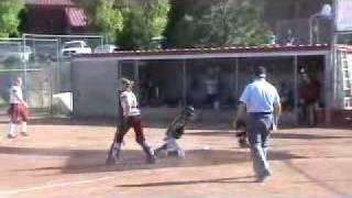 Courtney Edwards to Alyssa Reina for game saving out at the plate.mp4