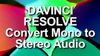 How To Convert Mono to Stereo Audio Tracks in Davinci Resolve 18? (Tip) #tips @3DGAMEMAN