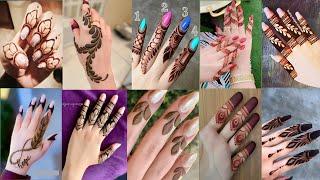 Different, Beautiful Finger Henna Design| Latest Finger Mehndi Design | ArabicMehndi designs