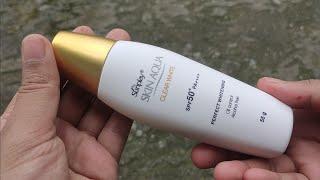 Honest review of Sunplay Skin Aqua Clear White sunscreen SPF 50+ | Best sunscreen for acne prone