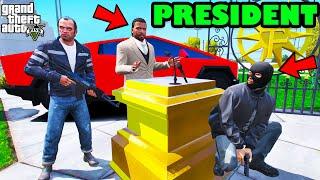 President Franklin Is Under Attack By Secret Hitman In GTA 5 | SHINCHAN and CHOP