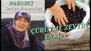 PAZARCI SANİYE HANIMDAN ÇÜRÜTME ZEYTİN TARİFİ #çürütmezeytin #zeytin #zeytinyapma