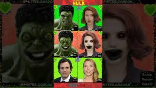 Hulk Creepy Vs Black Widow Creepy/TikTok Challenge Marvel Terror Humor. #shorts YouTube