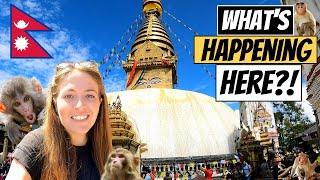 CRAZY Monkey Business in Kathmandu, Nepal - Exploring Swayambhunath (Monkey Temple) 