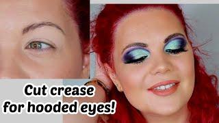 Step by step beginner cut crease tutorial for hooded eyes. #cutcrease #hoodedeyemakeup #eyeshadowt