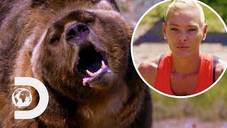 Humans Take On A 1400-Lbs Grizzly Bear In A Tug-Of-War Competition | Man Vs Bear