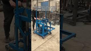 Low price portable push mold cement concrete hollow blocks brick laying machine#blocks