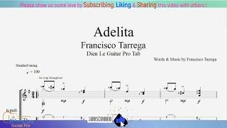 For Guitar Classical with TABs - Francisco Tárrega - Adelita