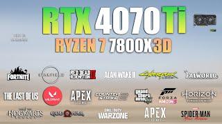 RTX 4070 Ti + Ryzen 7 7800X3D : Test in 18 Games In 2024