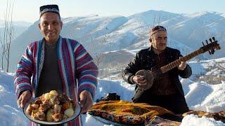 Central Asian dimlama dish in the mountains | outdoor cooking