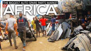 Lost Inside Africa's Biggest Auto Spare Parts Market - LADIPO - Lagos Nigeria - 4K Travel to Africa