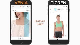 Magento 2 PWA Studio Venia Demo & Magento 2 PWA Theme By Tigren Comparison