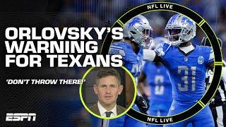 When playing vs. the Lions, DO NOT THROW towards Kerby Joseph & Brian Branch - Orlovsky | NFL Live