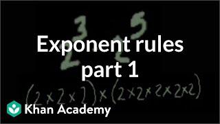 Exponent rules part 1 | Exponents, radicals, and scientific notation | Pre-Algebra | Khan Academy