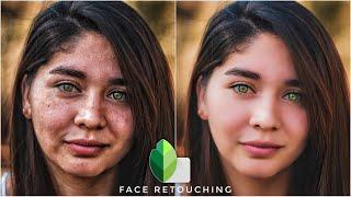 How to clean face in snapseed | face smooth in snapseed | skin glow retouch