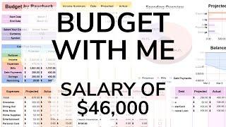 Budget With Me | $46K Salary Budget Breakdown Explained