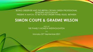 Panel match: Simon Coupe v Graeme Wilson