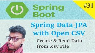 Spring Boot using OpenCSV (Read Operations) [Hindi] #31